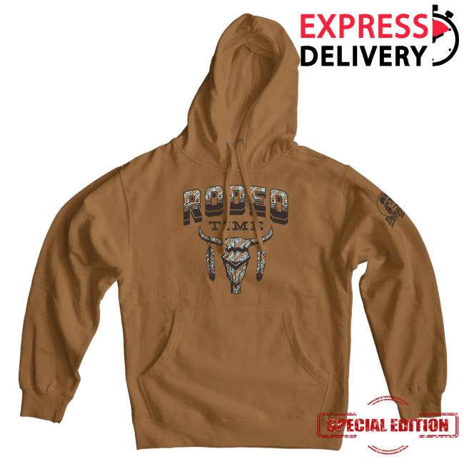 Official Rodeo Time Dale Brisby Merch Charcoal Bronc Pull Over Hoodie