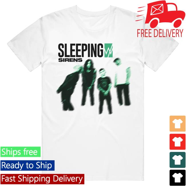Official Sleeping With Sirens Merch Blurry Photo White New Shirt