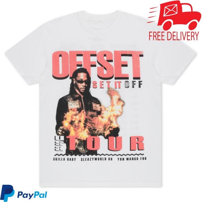 Official Offset Shop Set It Off Tour News Tee Shirt