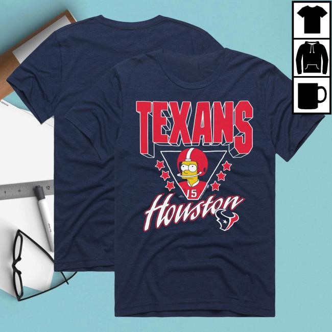 Official Houston Texans Homage x The Simpsons Unisex Tshirt - Navy