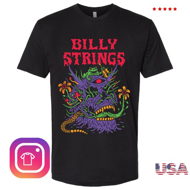 Official Billy Strings Merch Store Europe Fall 2023 Skull Nature Tee