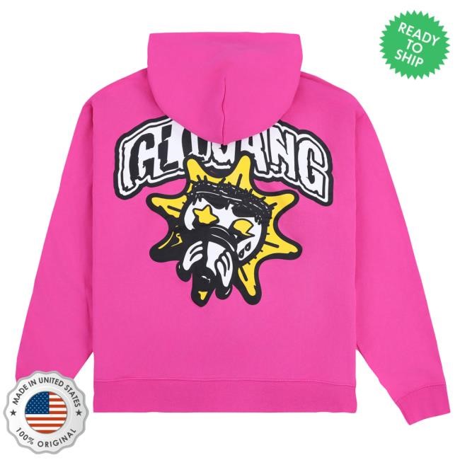 Official Glo Gang Merch Store Glo Gang Logo Zip Up Hoody (Black) GloGang