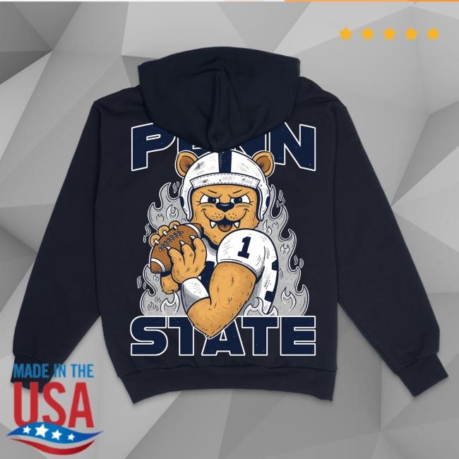 Official Kiwiclo Nittany Lion Mascot Hooded Sweatshirt White