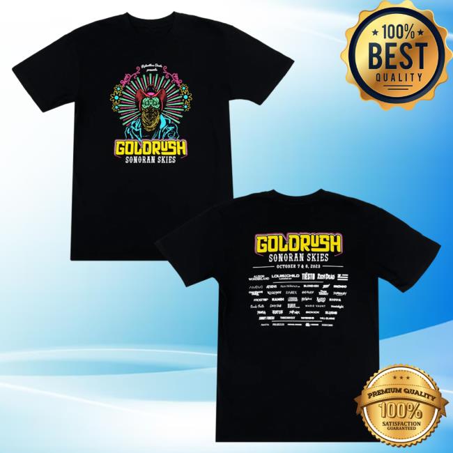 Official Hello Merch Relentless Beats Goldrush 2023 Lineup T Shirt HelloMerch