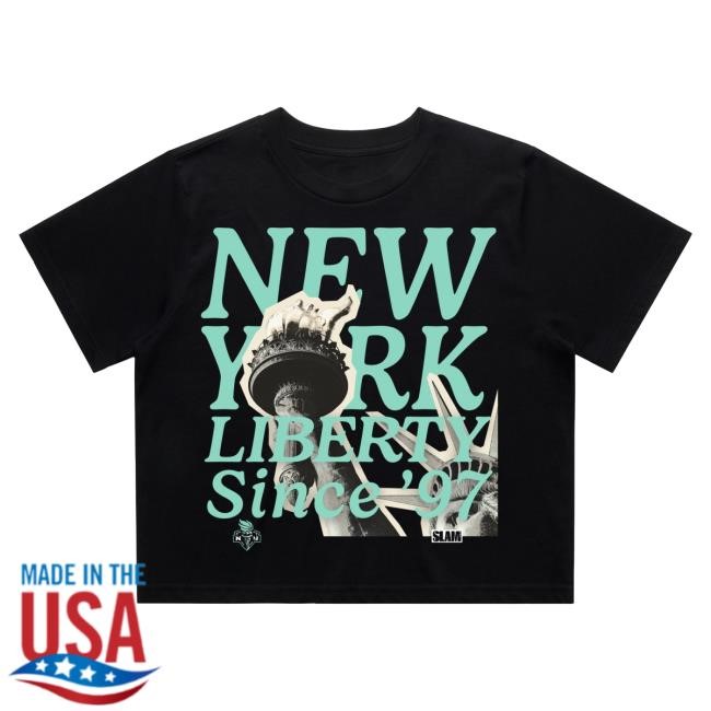 Official Slam Goods New York Liberty Since '97 Women's Crop Tee Black