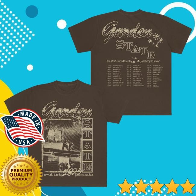 Garden State Brown Tour Shirts | Jeremy Zucker Official Merch Store