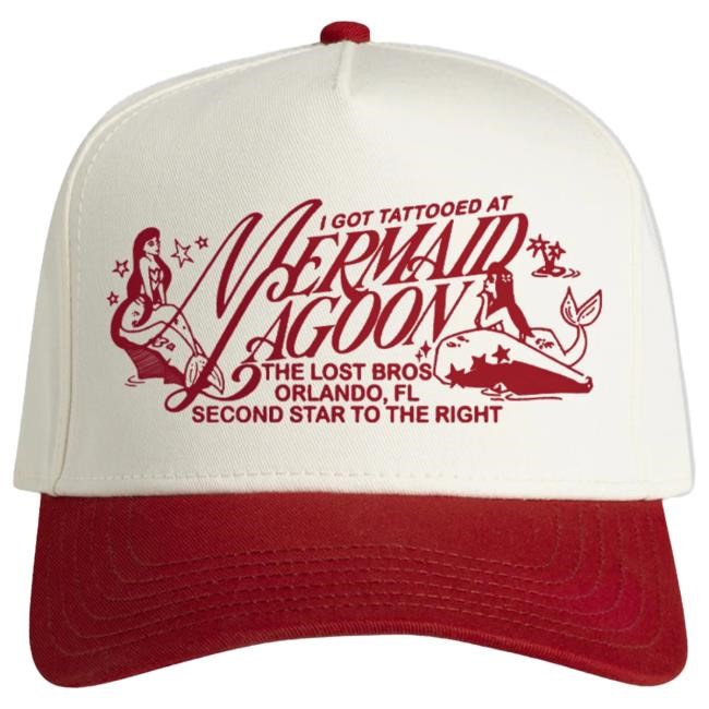 The Lost Bros Mermaid Lagoon Tattoo Hat Red Adventure Gear