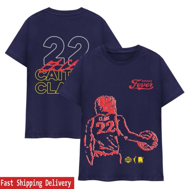 Indiana Fever Caitlin Clark Round21 Navy Indiana Bound Shirt