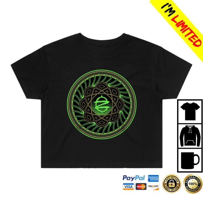 Green Earth Crop Black Shirt