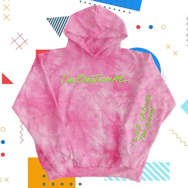 Official Anne-Marie Merch Store Anne Marie Im Emotional Tie Dye Crew neck Pink Anne - Marie Apparel Clothing Shop AnneMarie