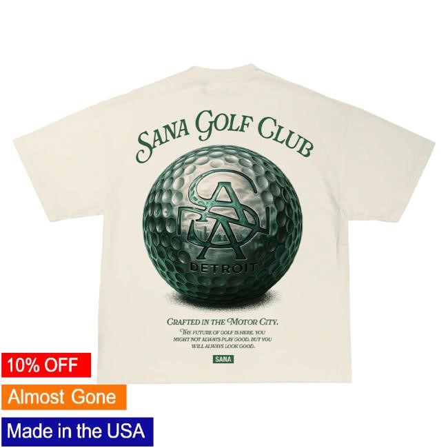 Official Sana Detroit Golf Club Top Shirt - CreamSanaDetroit