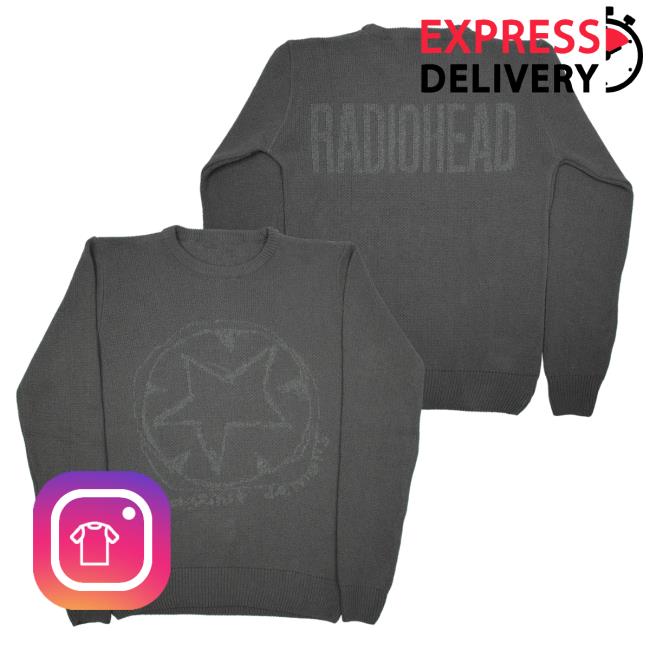Official Radiohead Merch Against Demons Grey Sweater Wasteheadquarters