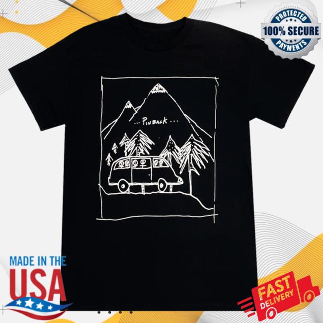 Official Hello Merch Pinback Camping Black Sweatshirt