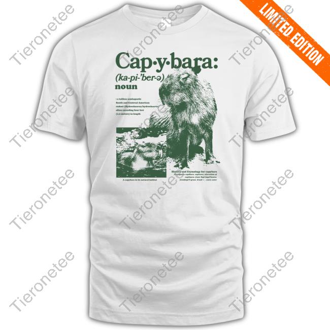 Official Capybara Defined White Hooded Sweatshirt
