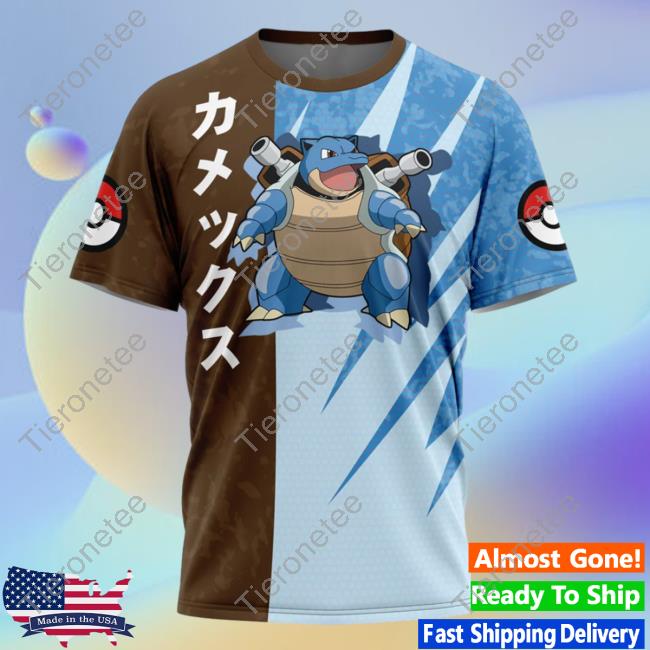 Official Anime Ape Clothing Blastoise Attack Pokemon T Shirt Animeape