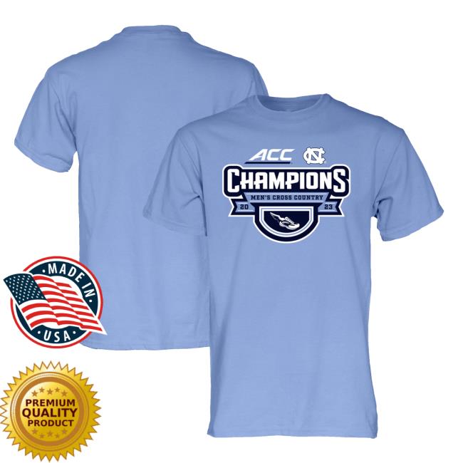 Official North Carolina Tar Heels Blue 84 2023 ACC Men's Cross Country Champions Locker Room T-Shirt - Carolina Blue
