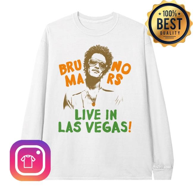 Bruno Mars Official Merch Store – Bruno Mars Live! Long Sleeve Shirt