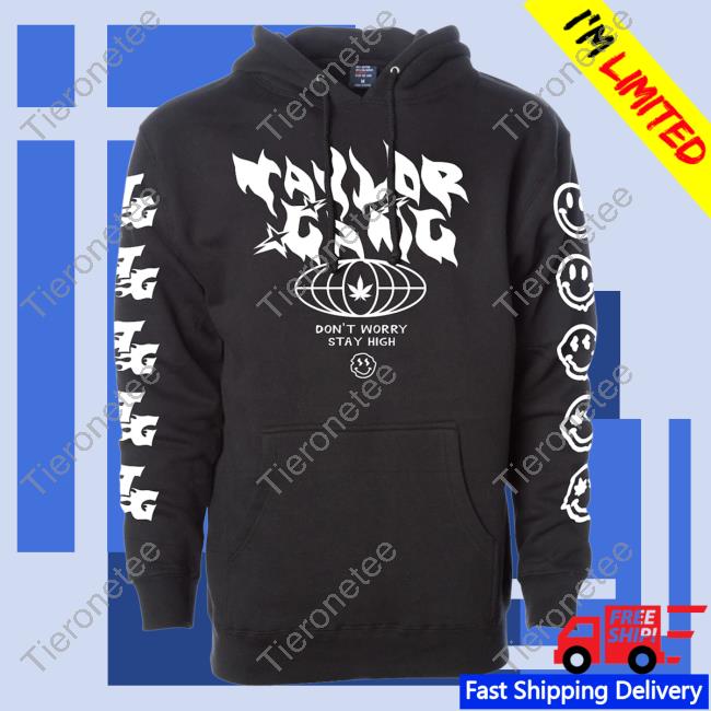 Official Taylor Gang Clothing Store Don't Worry, Stay High Crew neck Sweatshirt BlackTaylorgang Merch
