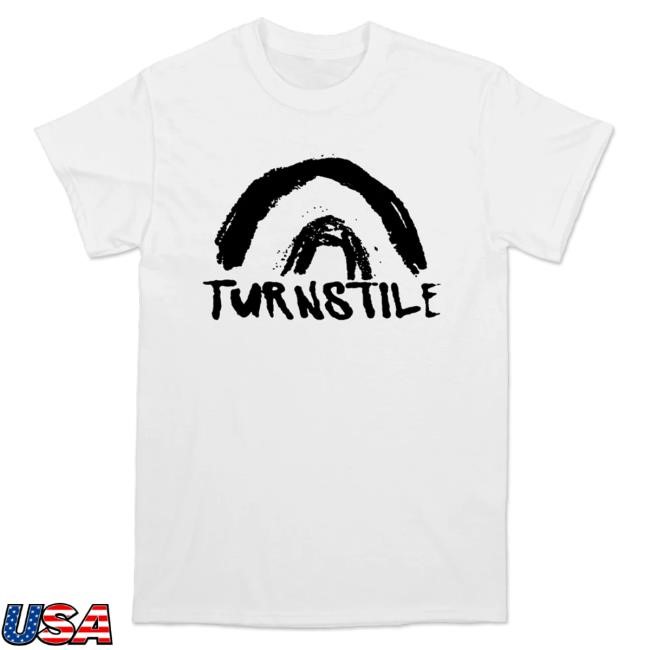 Official Turnstile Merch Store Turnstile "Double Rainbow" Black Tee
