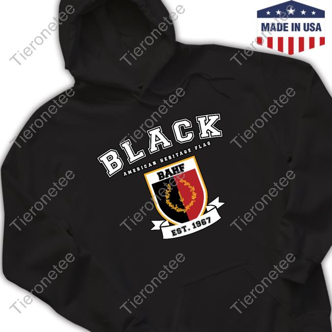 Blackletics Varsity Black American Heritage Flag Long Sleeve T Shirt