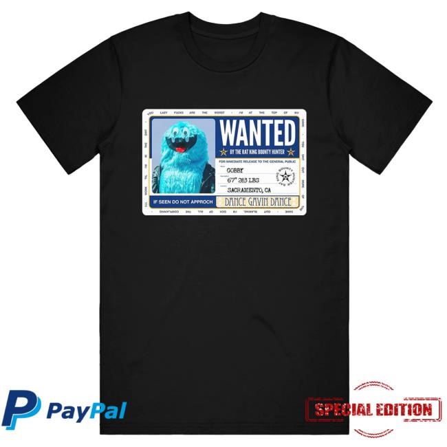 Official Dance Gavin Dance Merch Wanted - Black New Shirt DanceGavinDance