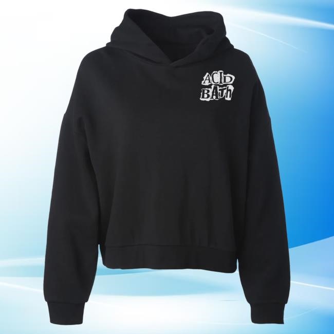 Official Acid Bath Merch Acid Bath Women's Cropped Attractive Hoodie