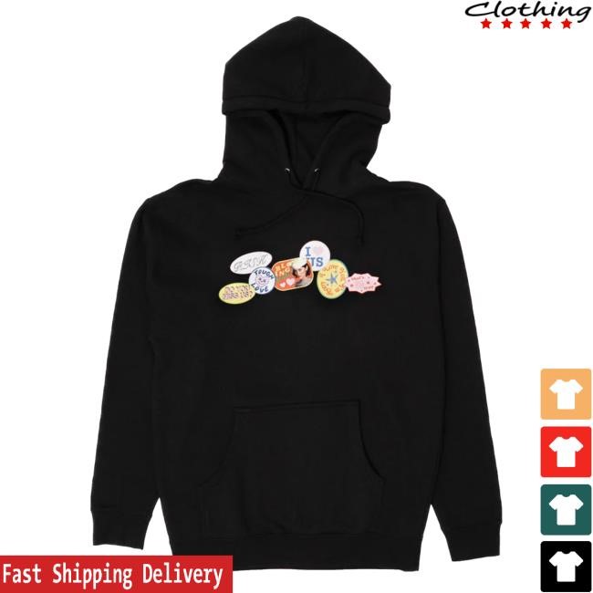 Gracie Abrams The Secret of Us Sticker Design Black Popover Hoodie