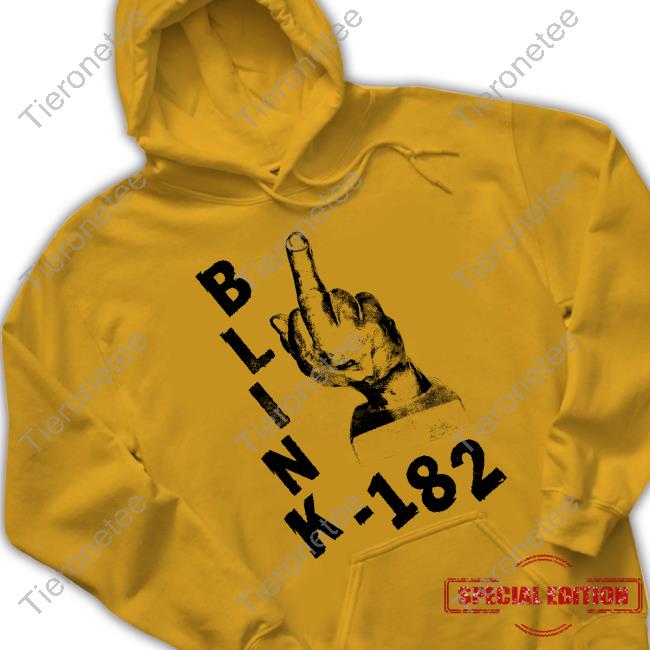 Blink 182 Merch Middle Finger Tee Shirt