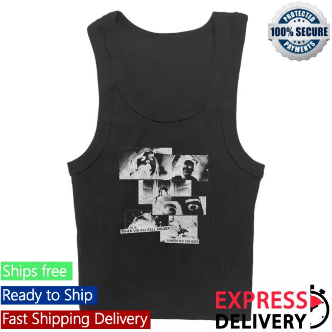 Official Billie Eilish Merch Store Billie Eilish When We All Fall Asleep, Where Do We Go? Anniversary Tank In Black Shirts Billie Eilish Apparel Clothing Shop BillieEilish