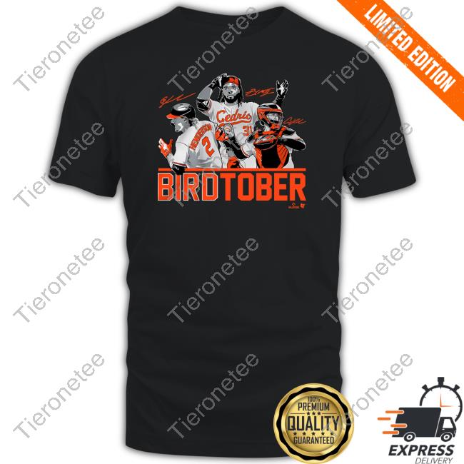 Official Adley Rutschman Gunnar Henderson & Cedric Mullins Birdtober Shirt