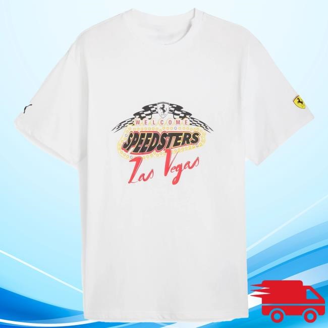 Scuderia Ferrari F1 Special Edition Las Vegas GP Short Sleeve Shirt Black/White/Red