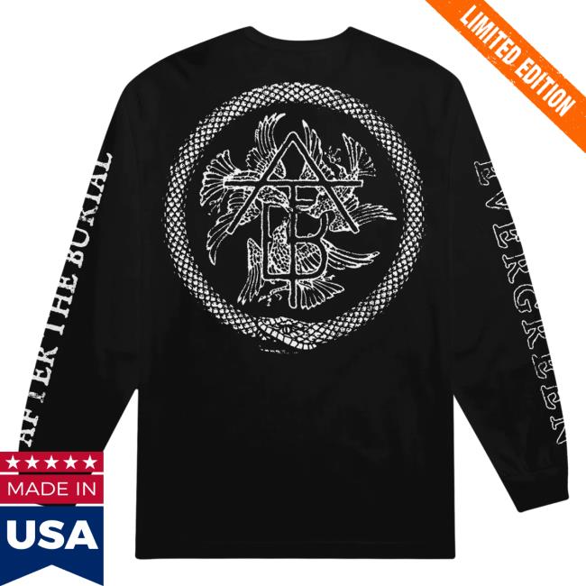 Official After The Burial Merch Evergreen Ouroboros Black Longsleeve