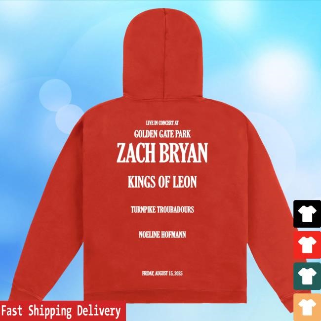Official Zach Bryan Merch Golden Gate Park Popover Hoodie