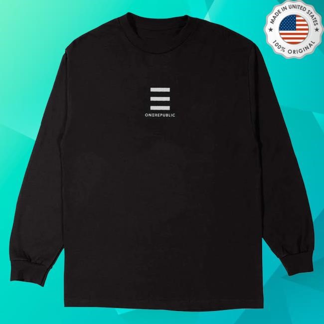 Official One Republic Shop Onerepublic Three Line Black Long Sleeve Shirt 2024