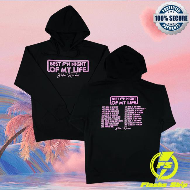 Official Bebe Rexha Hello Merch Store Best F*N Night Of My Life Tour Bebe Rexha Tour Black Sweatshirt BebeRexha Hellomerch