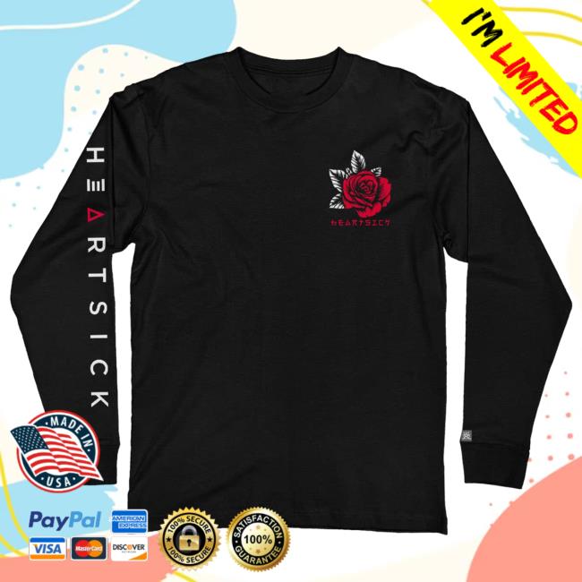 Official Puck Hcky Merch Store Shop Heartsick 'The Snake And The Rose' Long Sleeve Tee
