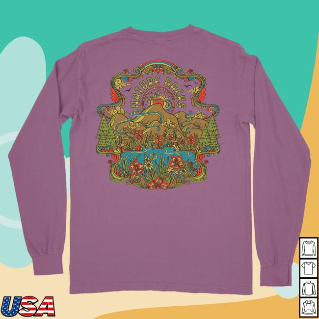 Official Nature Backs Merch Store Flourish Long Sleeve Berry NatureBacks Apparel Clothing Shop