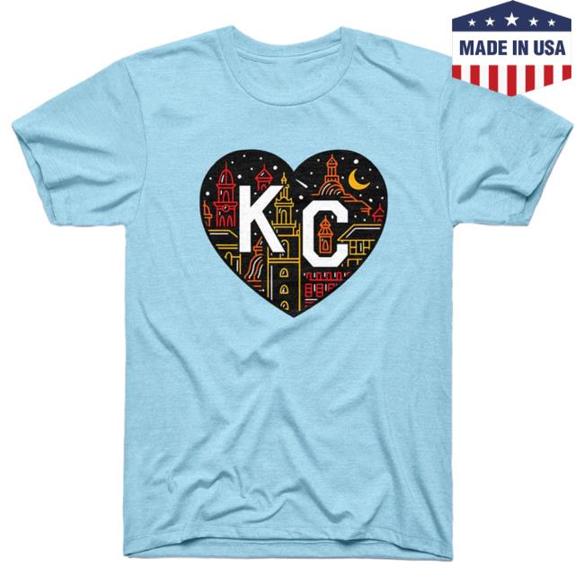 Charlie Hustle Shop Store Clothing Breweries & Spirits 2023 Plaza Lights KC Heart Tee Shirt