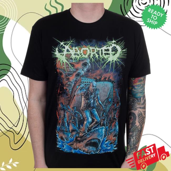 Official Indie Merch Store Shop Aborted "Sharknado" Shirt New IndieMerchStore