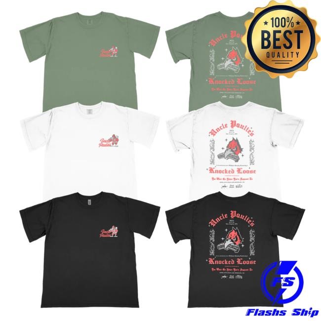 Knocked Loose Merch Knocked Loose X Uncle Paulie's Collab Shirts