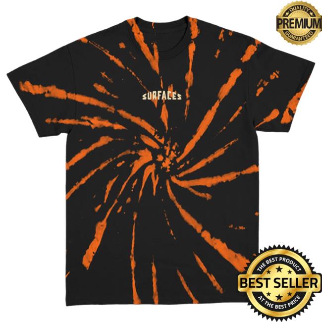 Official Merch Bar Surfaces Store Black & Orange Spider Tie Dye T Shirt MerchBar Shop