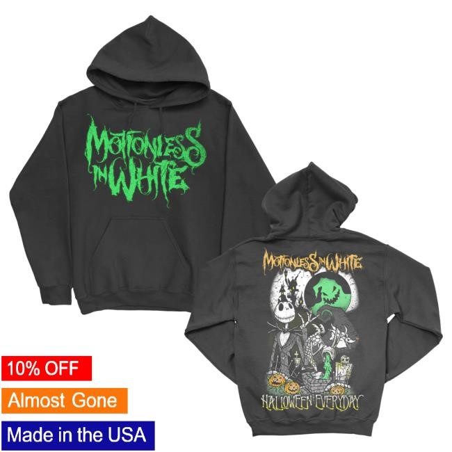 Official Motionless In White Merch Store Halloween Everyday Oogie Attractive Hoodie (Black)