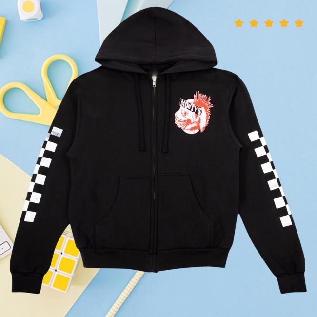 Monty's Good Burger Mohawk Monty Burger & Fries Zip Up Hoodie