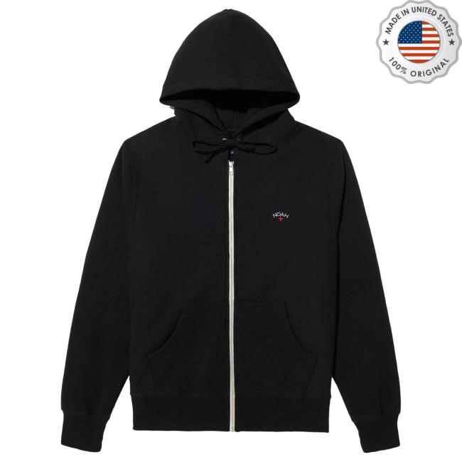 Official Noah Clothing Noah Ny Classic Lightweight Zip-Up Pullover Hoodie NoahClothing