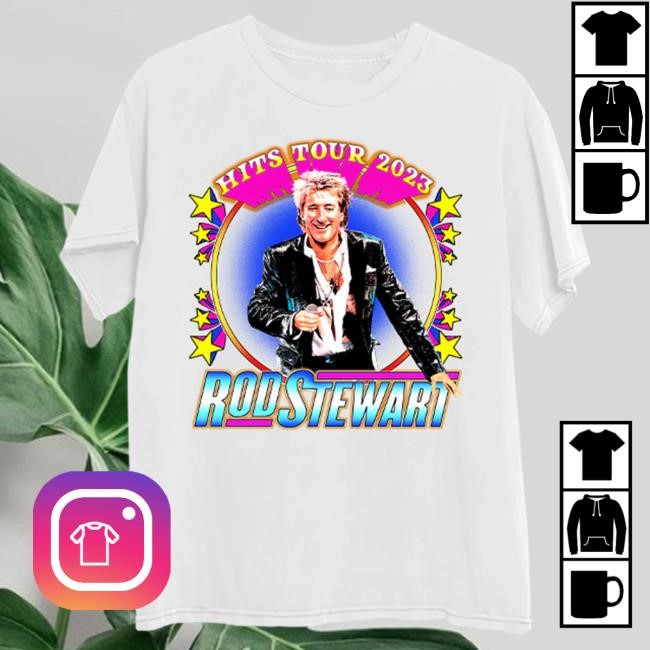 Official Rod Stewart White Hits Tour Shirt 2024