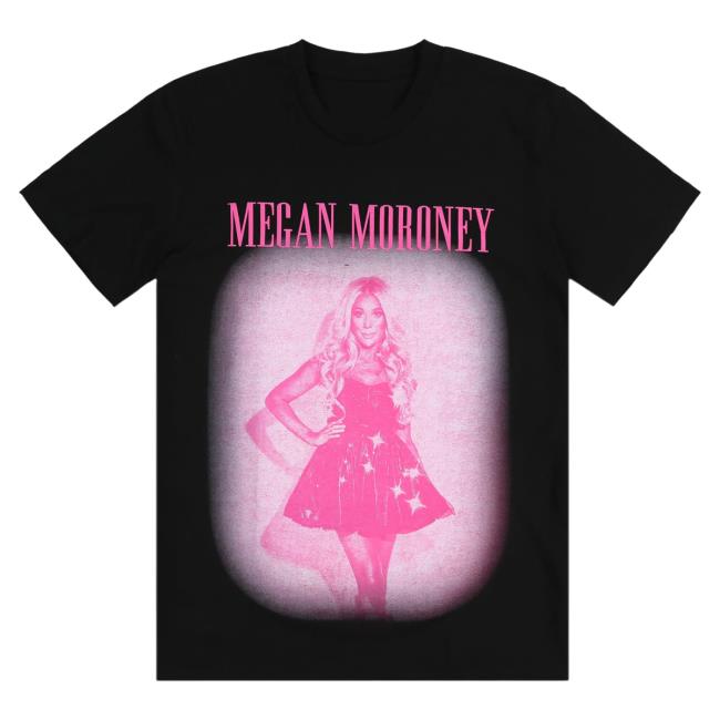 Official Megan Moroney Merch Pink Photo Black Tees MeganMoroney