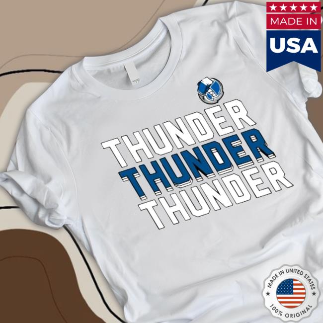 Official Thunder logo blue 84 gray Cap Official Thunder logo blue 84 gray Tee