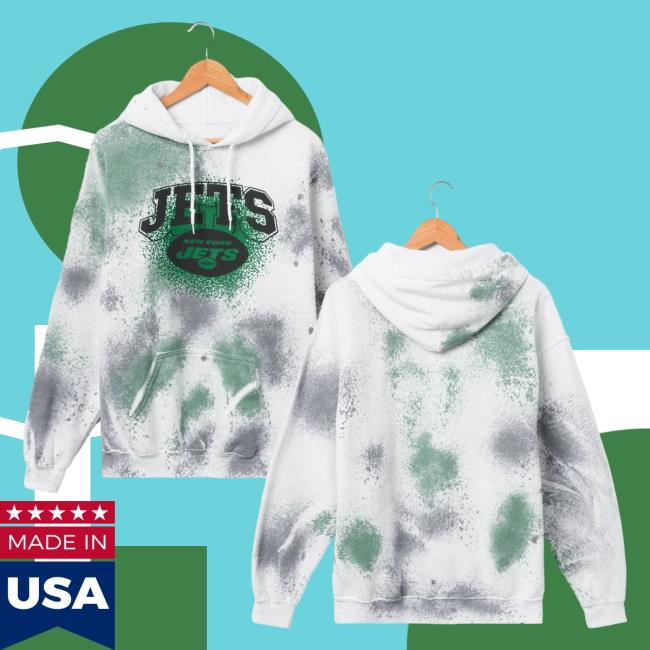 Official Junk Food Apparel Clothing Store Shop Tie-Dye Junkfoodclothing New York Jets Tie Dye Pull Over Hoodie