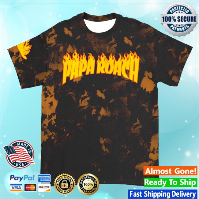 Papa Roach Merch Shop Firestarter Dye Long Sleeve (Black/Orange)