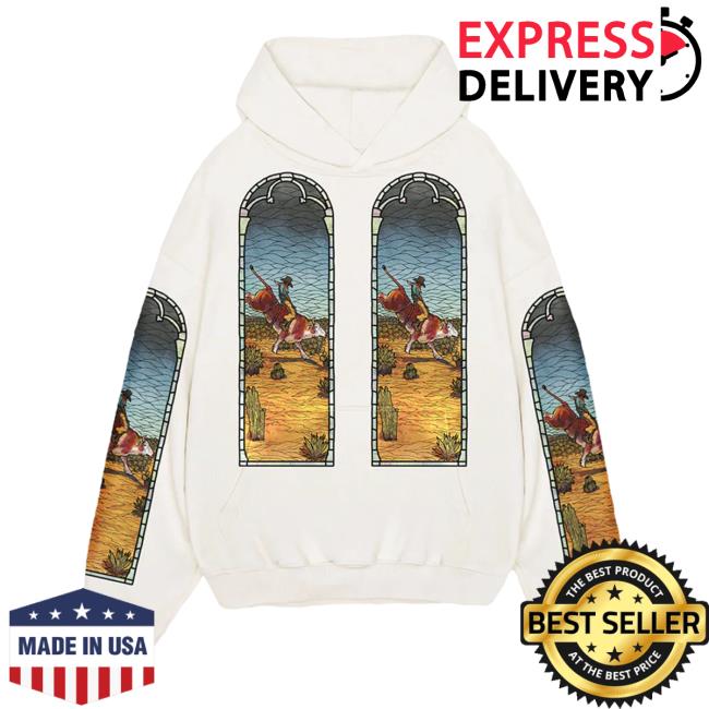 Official Interscope Records Est Gee Merch Store EstGee Who Decides War X Est Gee Stained Glass Popover Hoodie (Cream)